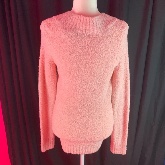 Moda International pink V-neck sweater size M - Picture 3 of 6